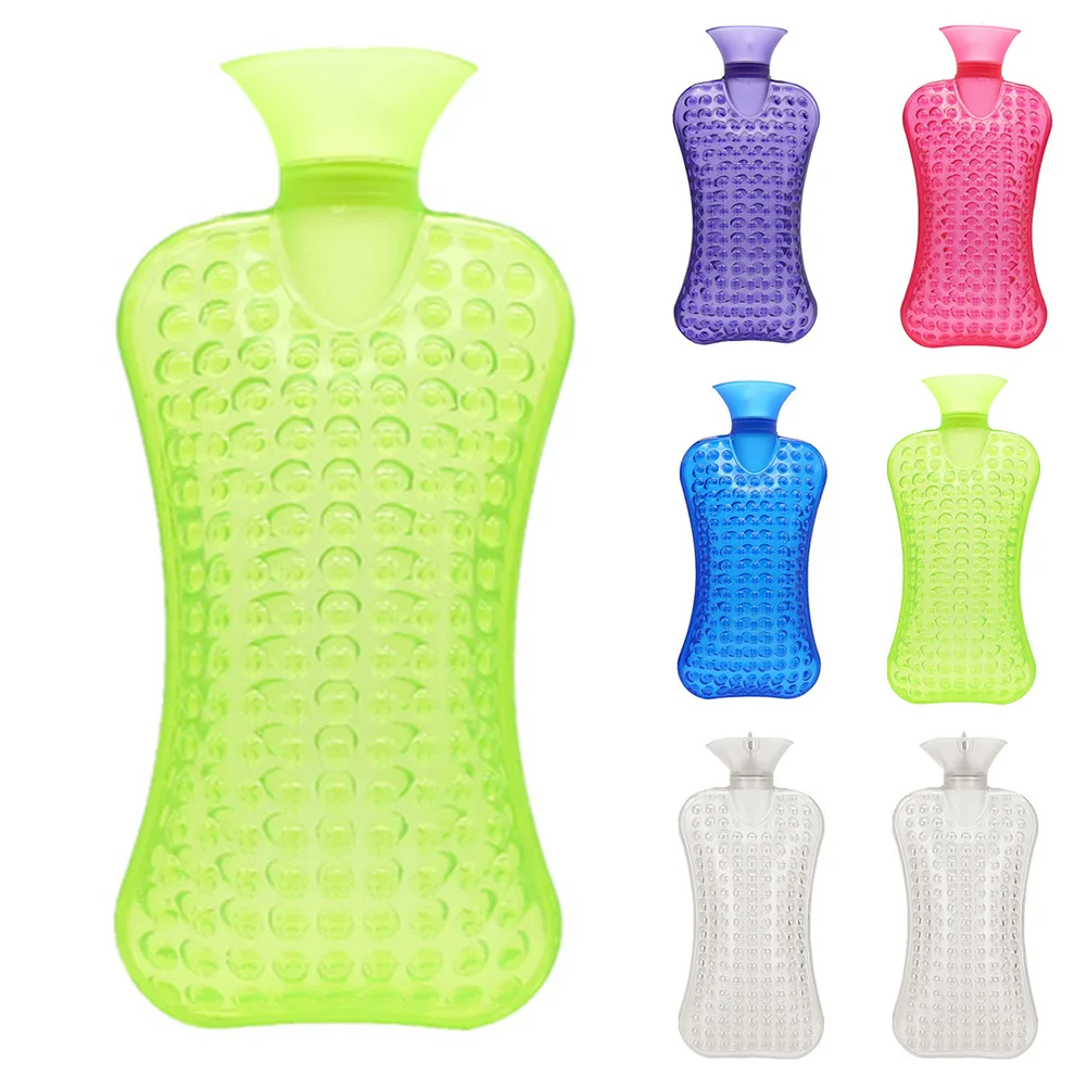 PVC Clear Pain Relief Explosion-proof Winter Hot Water Bottle Pocket Water-filled Hand Warm Transparent Home Thickened Portable