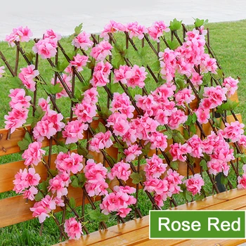 

Greenhouse Indoor Balconies Fence Trellis Privacy Screen Artificial Flower Leaves Garden Screening Expandable Easy Install Gate