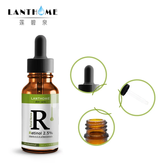 Retinol 2 5 Moisturizer Face Serum AntiAging Remove Wrinkle Hyaluronic Acid Vitamin E Collagen Smooth Facial