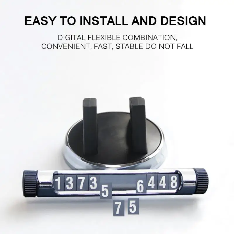 Multifunctional 2 in 1 Design Phone Holder Temporary Parking Number Plate Car Mobile Phone Stand Universal Navigator Bracket