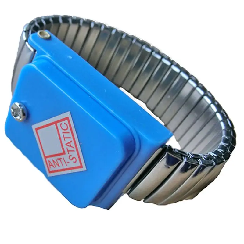 Металлический антистатический ремешок для запястья, беспроводной регулируемый браслет ESD разрядки, электронные рабочие беспроводные принадлежности для браслетов