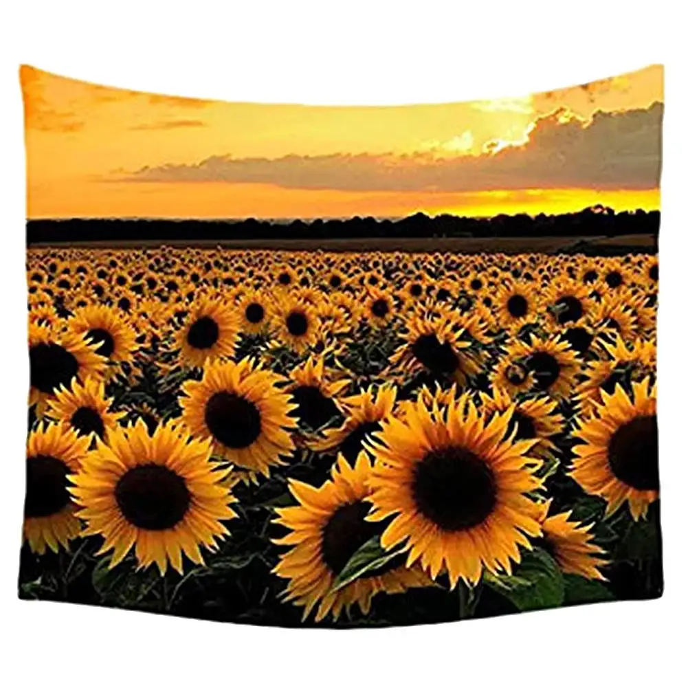 Ботанический цветочный гобелен настенный цветок справочная таблица хиппи