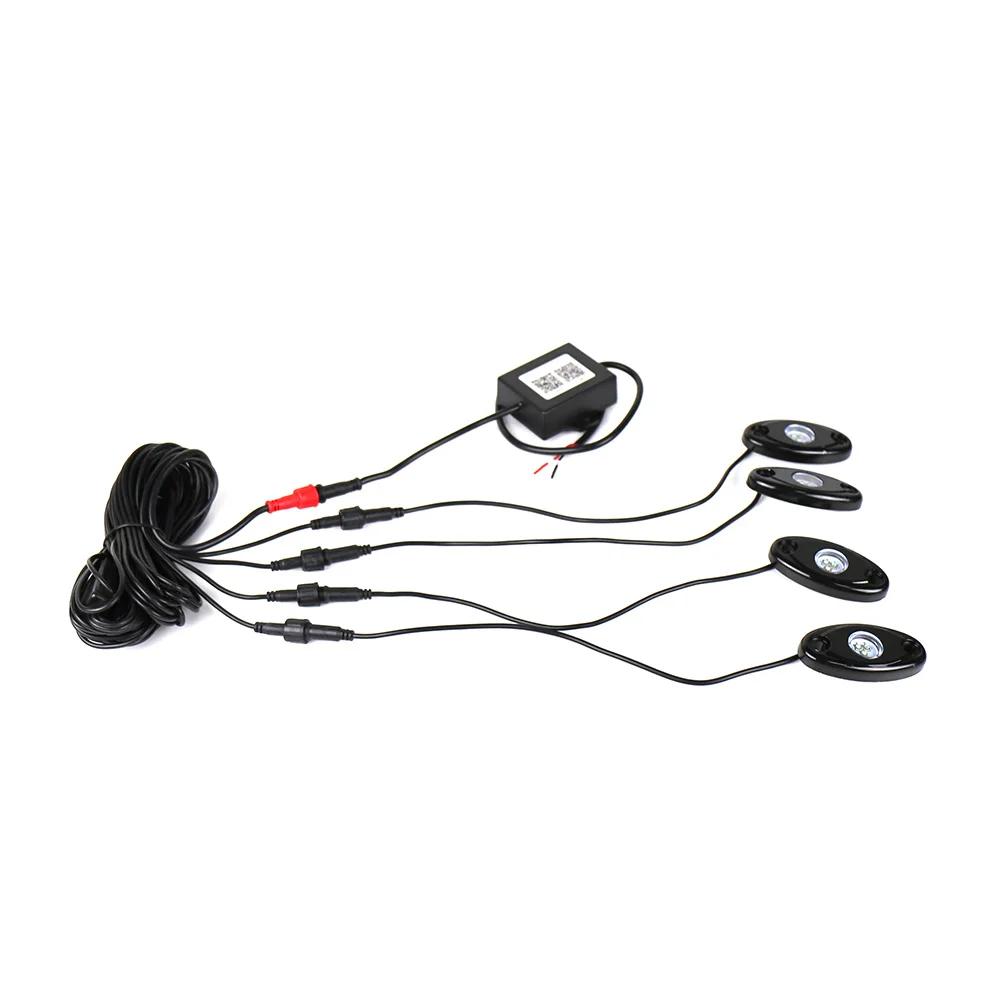 4 Pods SoundSync Bluetooth App декоративное управление лампы RGB светодиодный Рок Огни наборы для грузовиков внедорожник ATV внедорожный ползание альпинизм