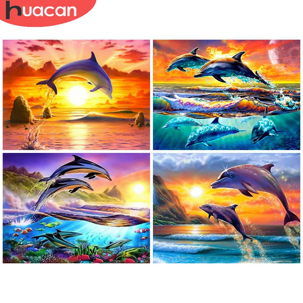 HUACAN 5D Алмазная вышивка животные полная площадь Алмазный Алмазная мозаика Рождественский подарок