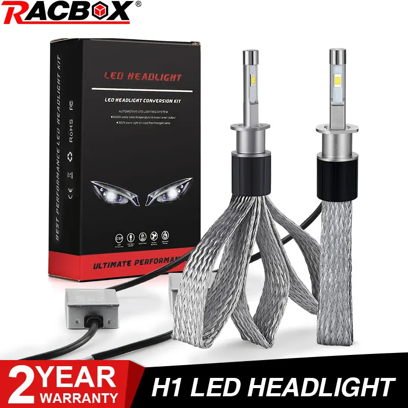H1 LED Headlight Bulb Car Light Fanless Style Copper Belt 55W 10000LM 12V 24V Fits our 2.5 inch HID Lens _ - AliExpress Mobile
