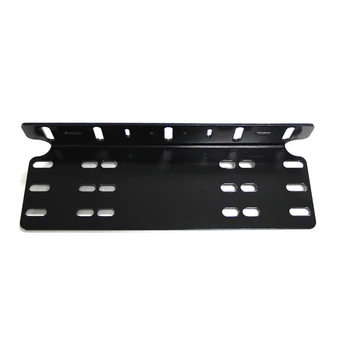 

Black Front Bumper License Plate Mounting Bracket Holder for LED Driving Work Offroad Light Bar Truck SUV 4x4 4WD