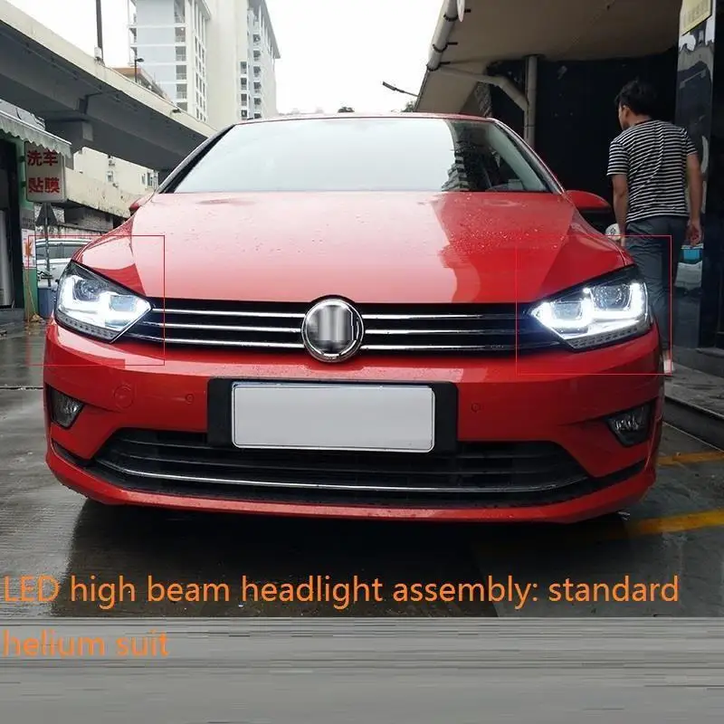 MODEL C Luces Para автомобильные аксессуары Led Drl Автомобильные дневные ходовые фары автомобильные фары в сборе 17 18 для Volkswagen Golf-Sportsvan - Цвет: MODEL C