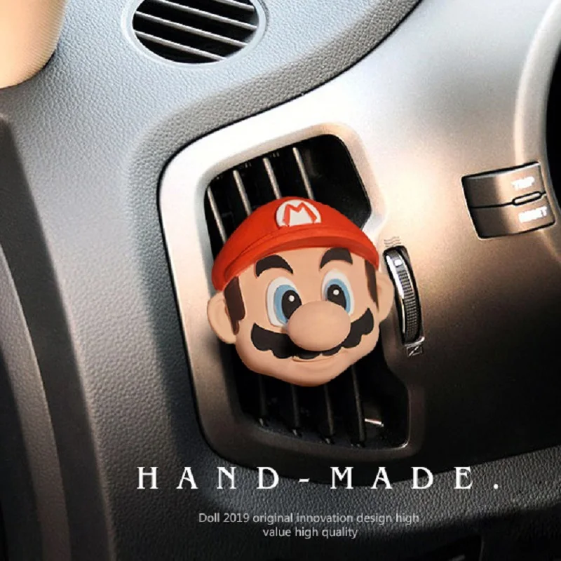 Украшение для салона автомобиля Mario, ароматерапия с парфюмом, кондиционер на выходе, зажимы Ins, Супер Марио, духи, диффузор, камень