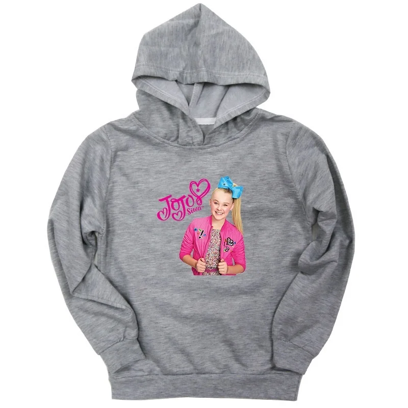 1 Модная повседневная детская толстовка Jojo Siwa из хлопка с принтом для мальчиков и девочек; Детский свитер; пуловер; спортивная одежда для подростков; топы для детей; подарок - Цвет: 1