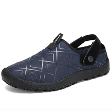 Зимние домашние тапочки мужская теплая хлопковая обувь мужские открытые сандалии меховые шлепанцы унисекс комнатные плюшевые Тапочки