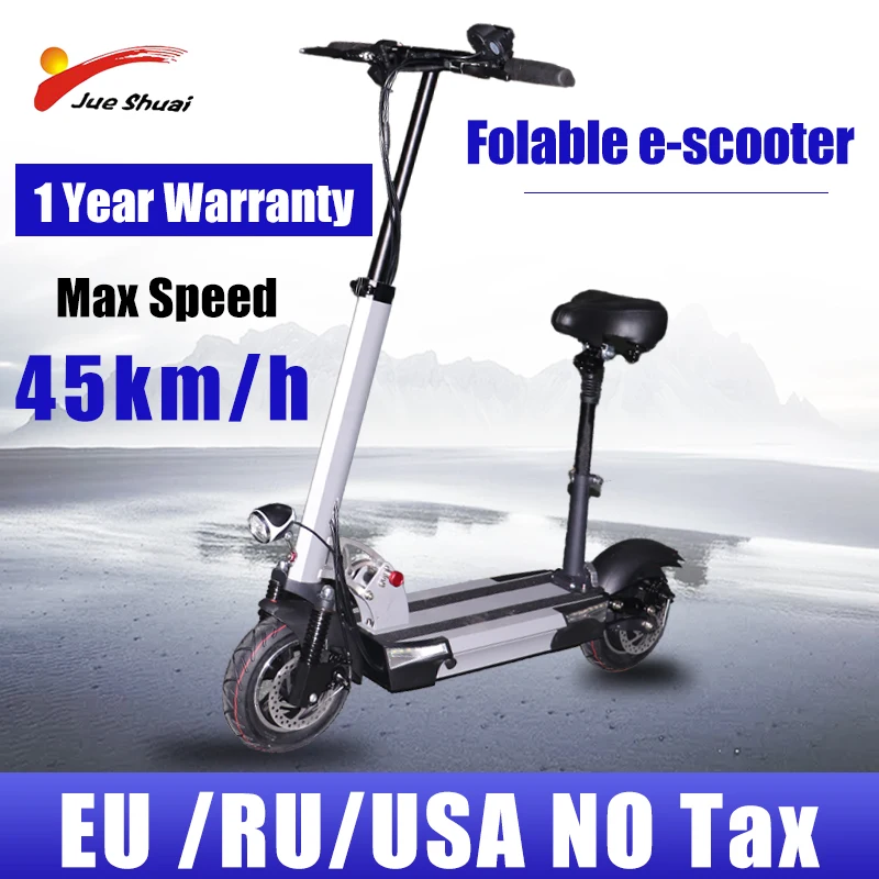 

Long Range Adult Electric Scooter with Seat 48V 500W Foldable Hoverboard e Scooter Electric Kick Scooter LCD Display Battery
