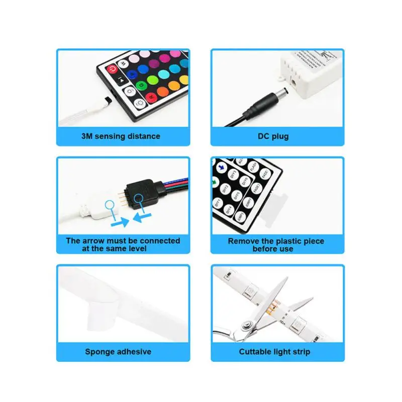 Водонепроницаемая светодиодная лента с питанием от USB 5 В 1/2/3/4/5 м 5050 RGB меняющая