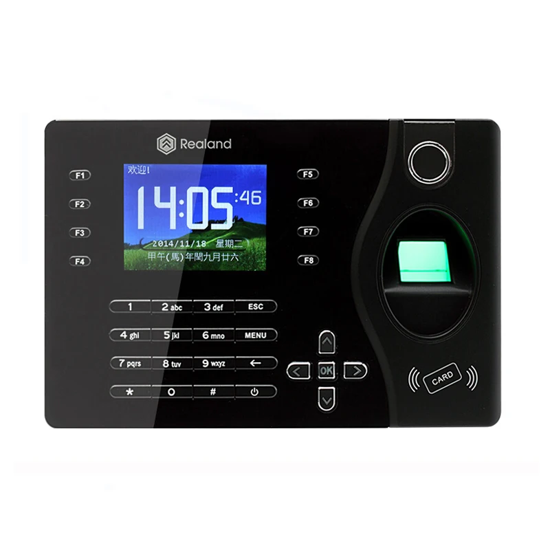 The Cheapest TCP/IP Ports Biometric Fingerprint 125KHz RFID Card Reader Time Attendance Clock Employee Recorder POP A-C081