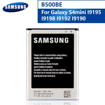Batería B500BE Original para Samsung GALAXY S4 Mini I9190 I9192 I9195 I9198 S4Mini 3 pines B500AE, batería de teléfono de repuesto de 1900mAh