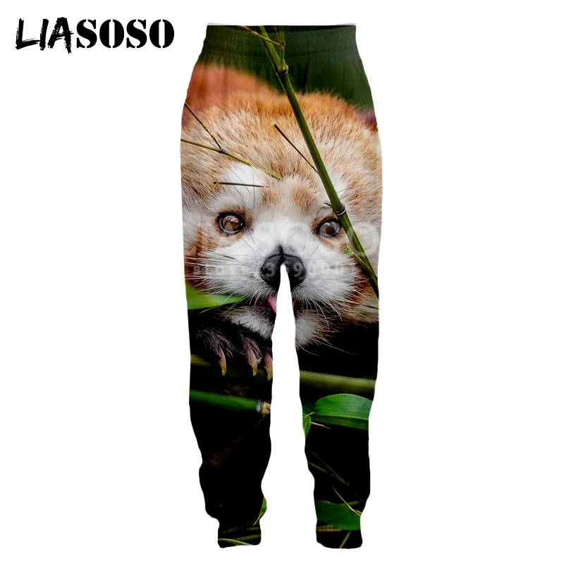 6 LIASOSO, милые животные, красная панда, снег, Harajuku, 3D принт, для женщин и мужчин, повседневные штаны, для бега, хип-хоп штаны, спортивная одежда G3161 - Цвет: 6