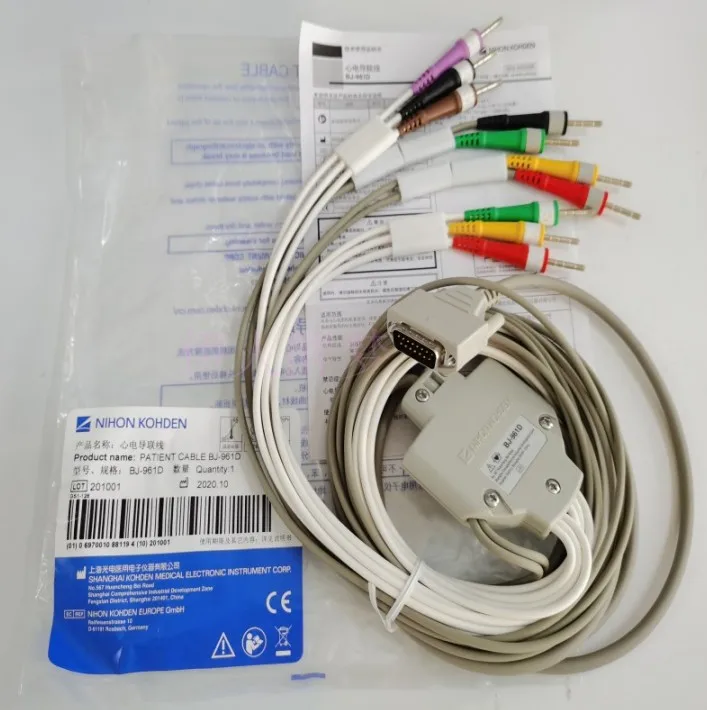 

NIHON KOHDEN Япония Оптоэлектроника Шанхай Завод оригинал ЭКГ машина свинцовая проволока Европейский стандарт 3,0 металлическая головка