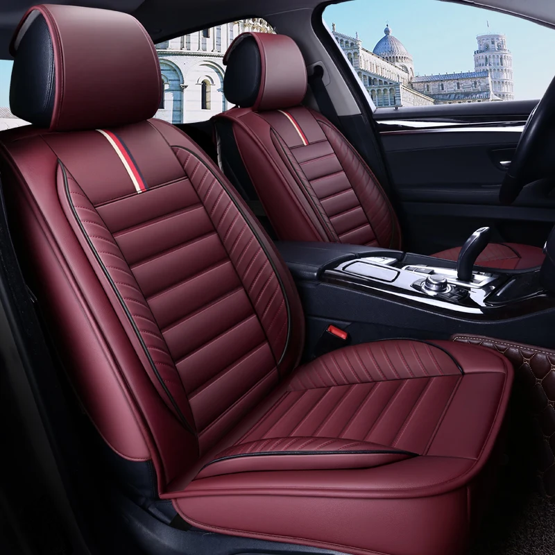 Новые универсальные автомобильные чехлы из искусственной кожи для mitsubishi outlander 3 xl pajero 2 3 4 sport nissan almera n16 g15 classic