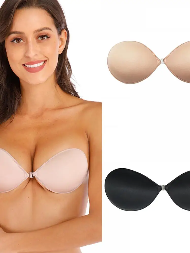 New Ladies Drop-Shaped Strapless Gather Breathable Invisible Bra Pull-Up Non-Slip Milk Paste Tower Buckle | Женская одежда