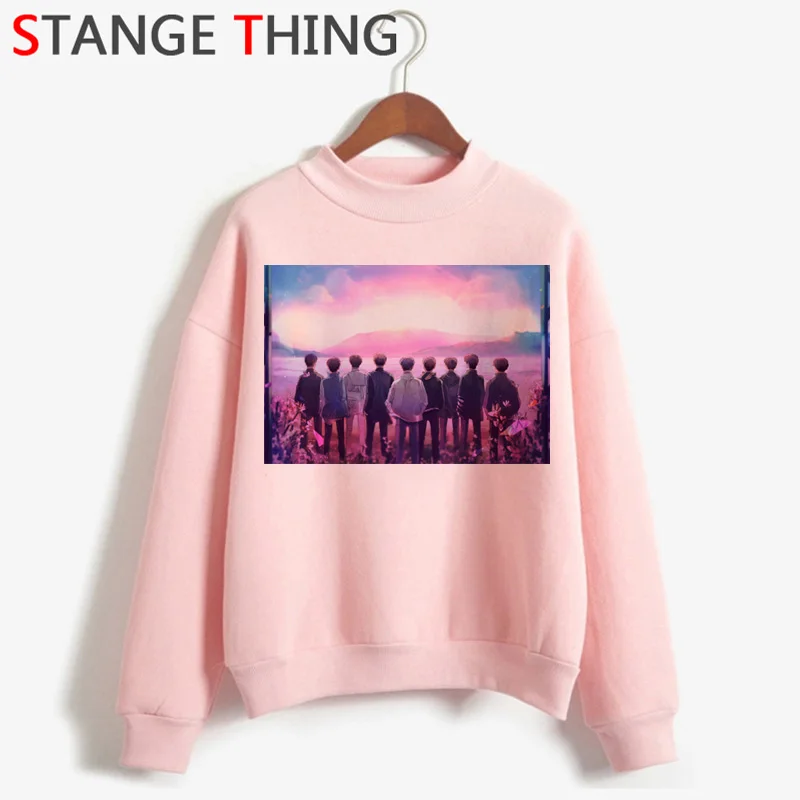 Stray Kids Miroh Harajuku Funny Cartoon Hoodies Women Turtleneck Kawaii Print I Am Who Sweatshirts Graphic Fashion Hoody Female - Color: H2890