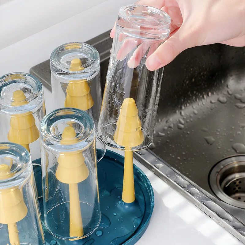 Baby Feeding Bottle Holder Drying Racks for Toddler Infant Pacifier Milk Bottle Drying Shelf with Babies Feeding Brushes