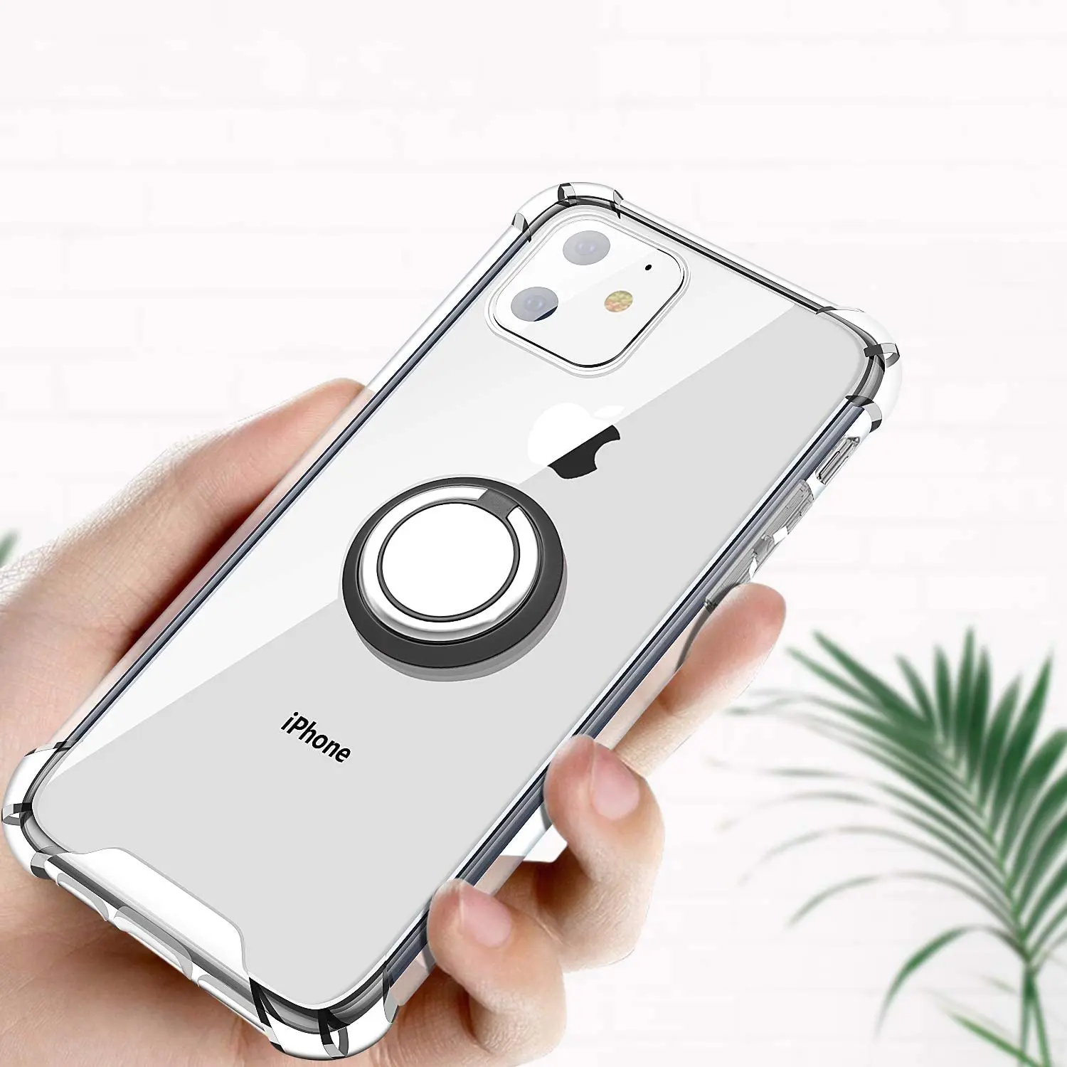 Ring Holder Shockproof Soft TPU Back Case