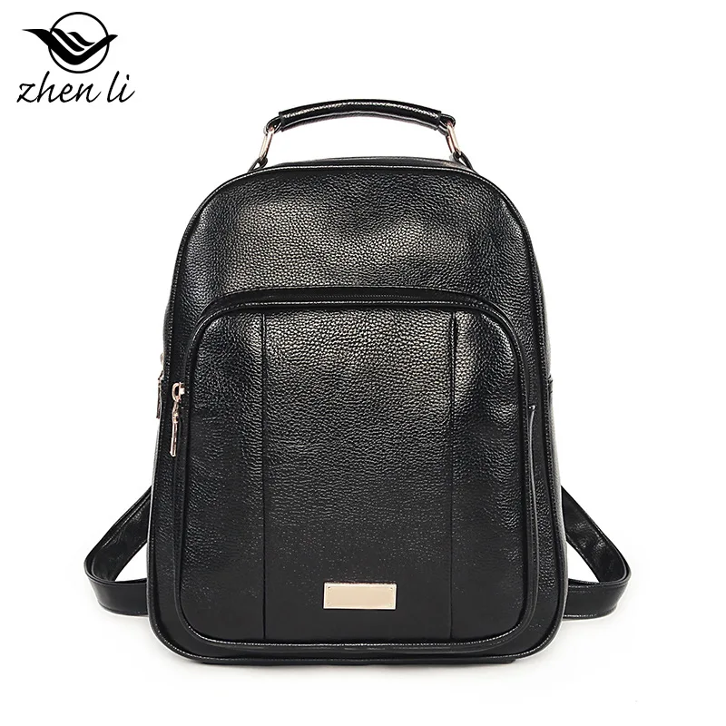 

Women Casual Women Backpack PU Leather School Backpack For Teenager Girls Travel Backpack Vintage Solid Shoulder Bags