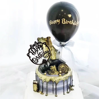 

Ins New Happy Birthday Acrylic Cake Topper Pink Gold Cupcake Topper For Kids Girls Birthday Party Cake Decorations Baby Shower