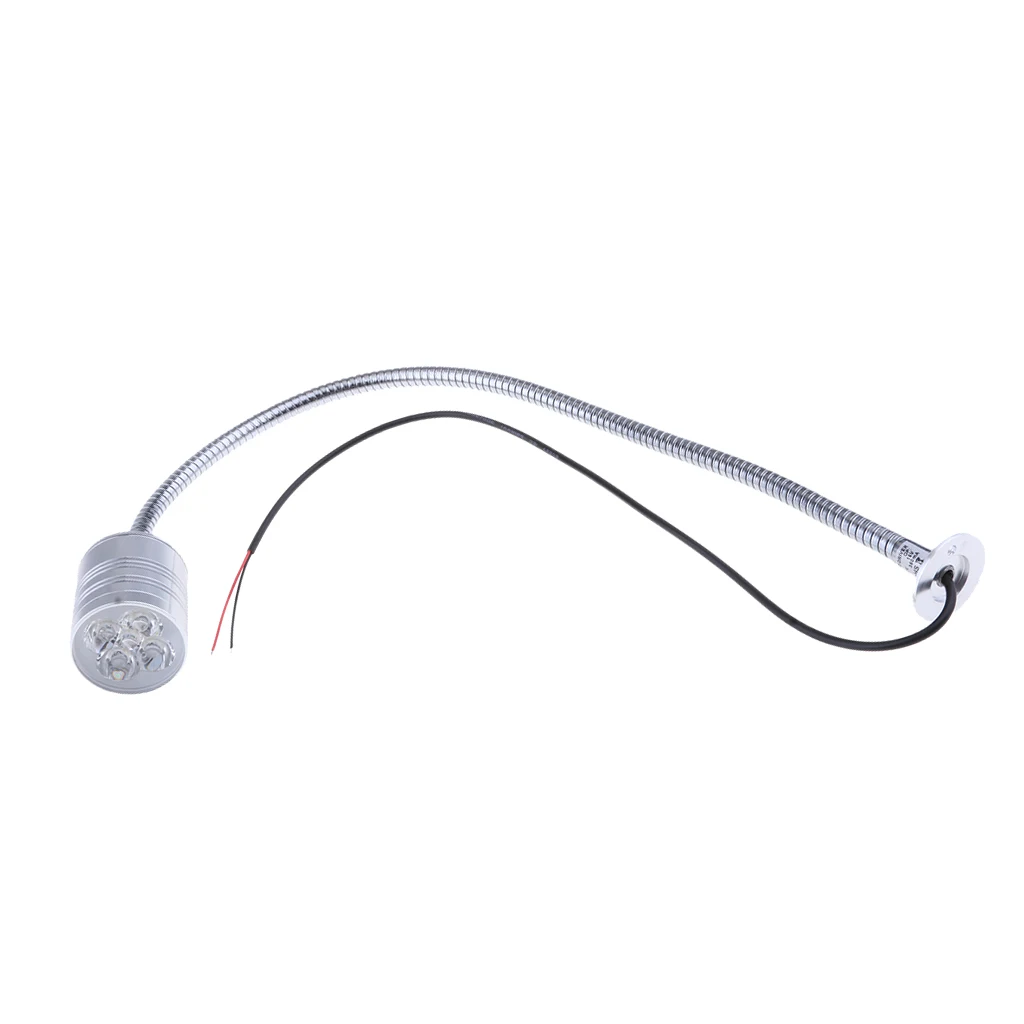 12V 5W светодиодный светильник для чтения на стену, фургон, караван, лодка, дом на колесах, серебро