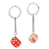 3D Stainless Steel Hole Key Ring Plus Dice Custom Diy Key Chain Women Steel Round Split Cute Keychain Gifts for Men ► Photo 2/6