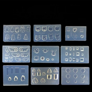 

1pcs UV resin Mini jewelry liquid silicone mold 3D cat ice cream resin charm mold for DIY jewelry nail art mold