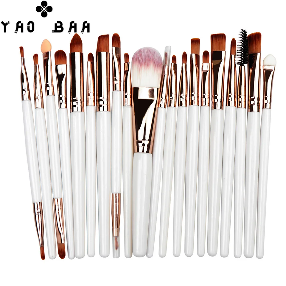 

20pcs makeup brush set eyeshadow foundation liquid eyeliner eyelashes lip makeup tools cosmetic beauty tool set hot sale