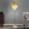 led e14 Postmodern Art Deco Stainless Steel Crystal Marble Golden LED Lamp LED Light LED Floor Lamp Floor Light For Bedroom ► Photo 3/6