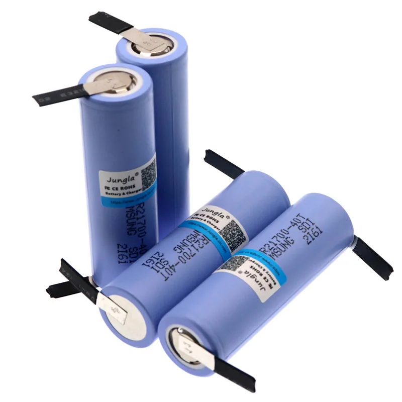 Новинка 21700 40T 4000mAh 35A 21700 мощность батареи мощность разряда электронная сигарета зарядка литиевая батарея+ DIY никелевые листы