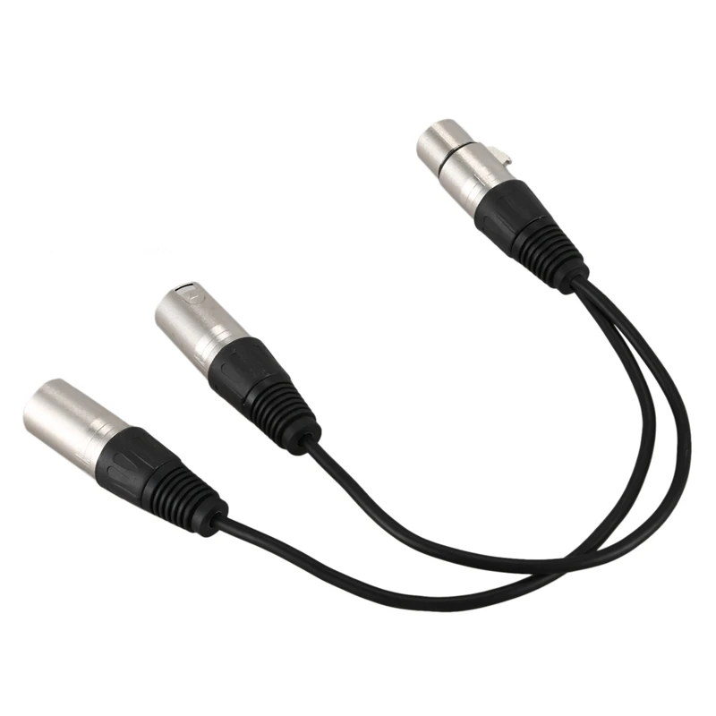 3pin XLR Женский Джек двойной 2 штекер Y сплиттер кабель адаптер 1 фут шнур