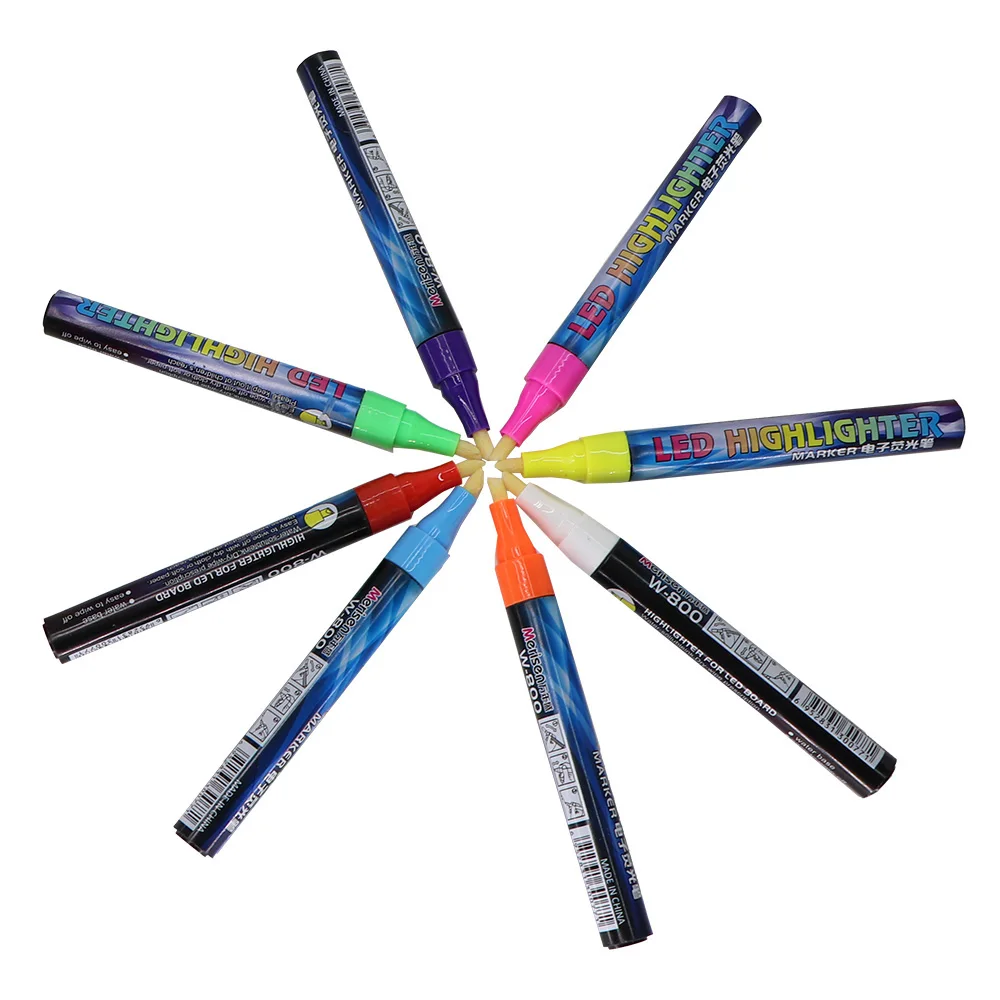Queen Bee Marker Pen Water-Based Fluorescent Bevel Nib is Available in 8 colors for Easy Differentiation and Memory