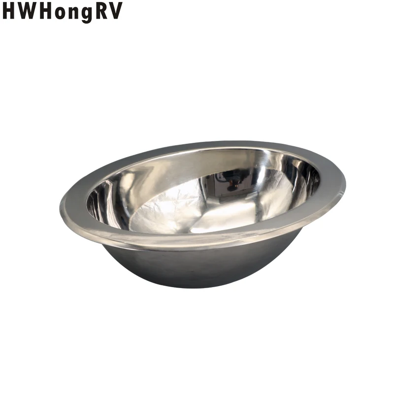 RV Wash Ellipse basin stainless steel sink bright stainless steel RV Caravan Camper Stainless Steel Hand Wash Basin Kitchen