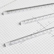 Regla recta transparente de 15cm, reglas triangulares simples de papelería para estudiantes
