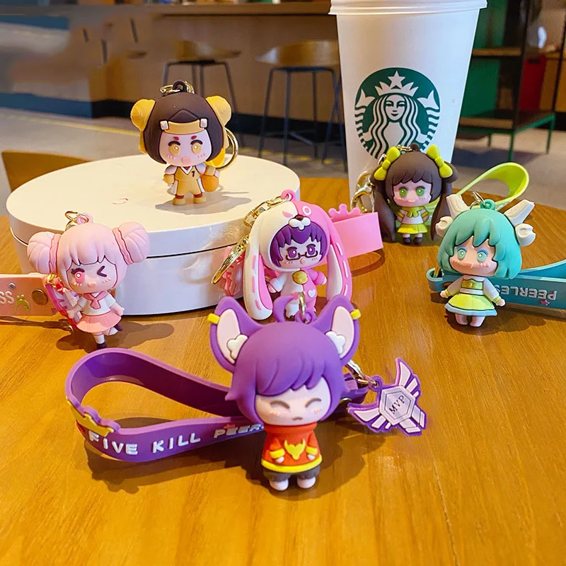 Cartoon Game Characters King Glory Hero Angela Keychain Cute Girl