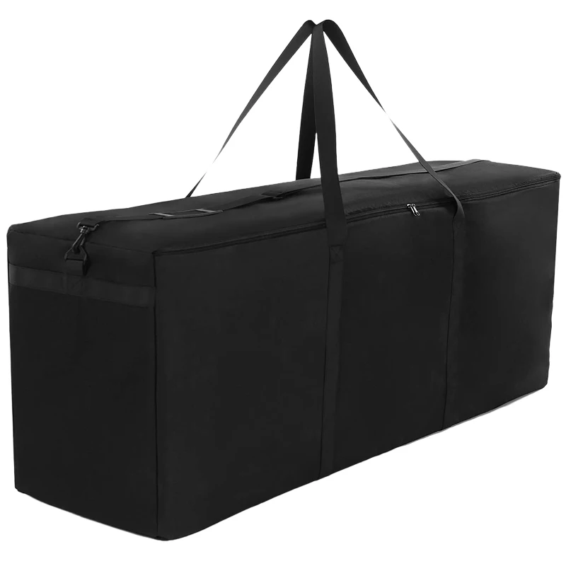 Furniture Storage Tote Bag Waterproof and Dustproof Storage Bag Garden Furniture Cushion Storage Bag, Heavy Duty 600D Oxford Chr