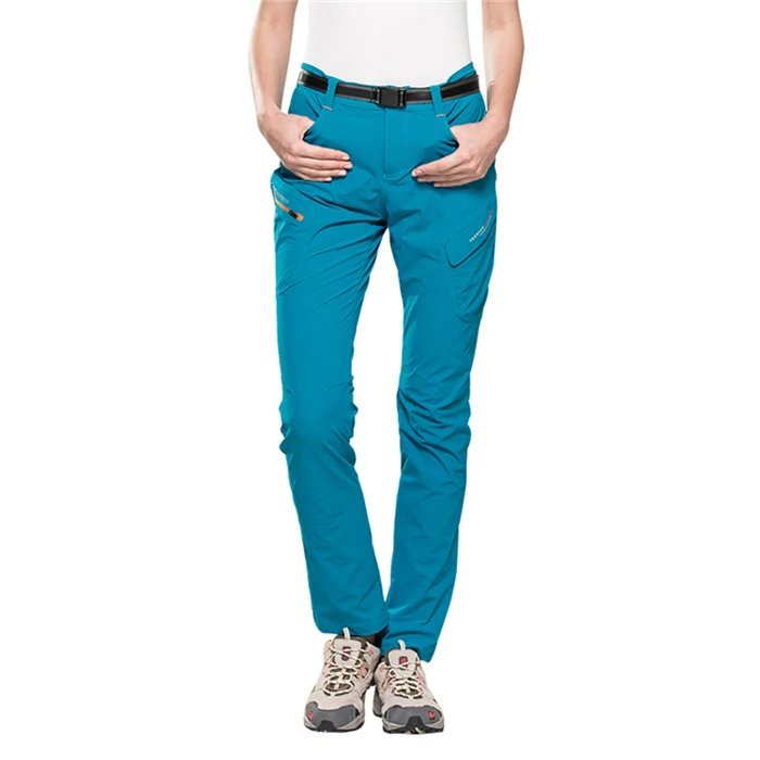 Горные мужские и женские летние быстросохнущие походные брюки для спорта на открытом воздухе, кемпинга, рыбалки, скалолазания, треккинга, мужские и женские брюки VA508 - Цвет: Women Blue