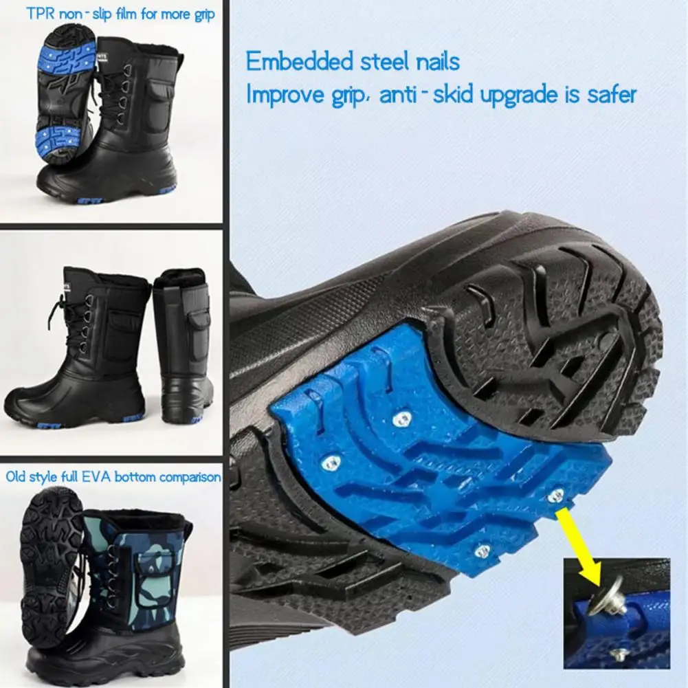 Men Winter Snow Boots Outdoor Nonslip Duck Boots for Hiking