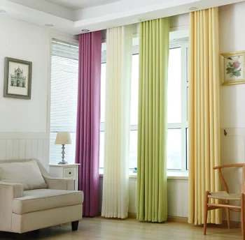 

Modern Minimalist Plain Cotton Linen Custom Curtains for Living Dining Room Bedroom Balcony Dyed Velvet Hemp Curtains