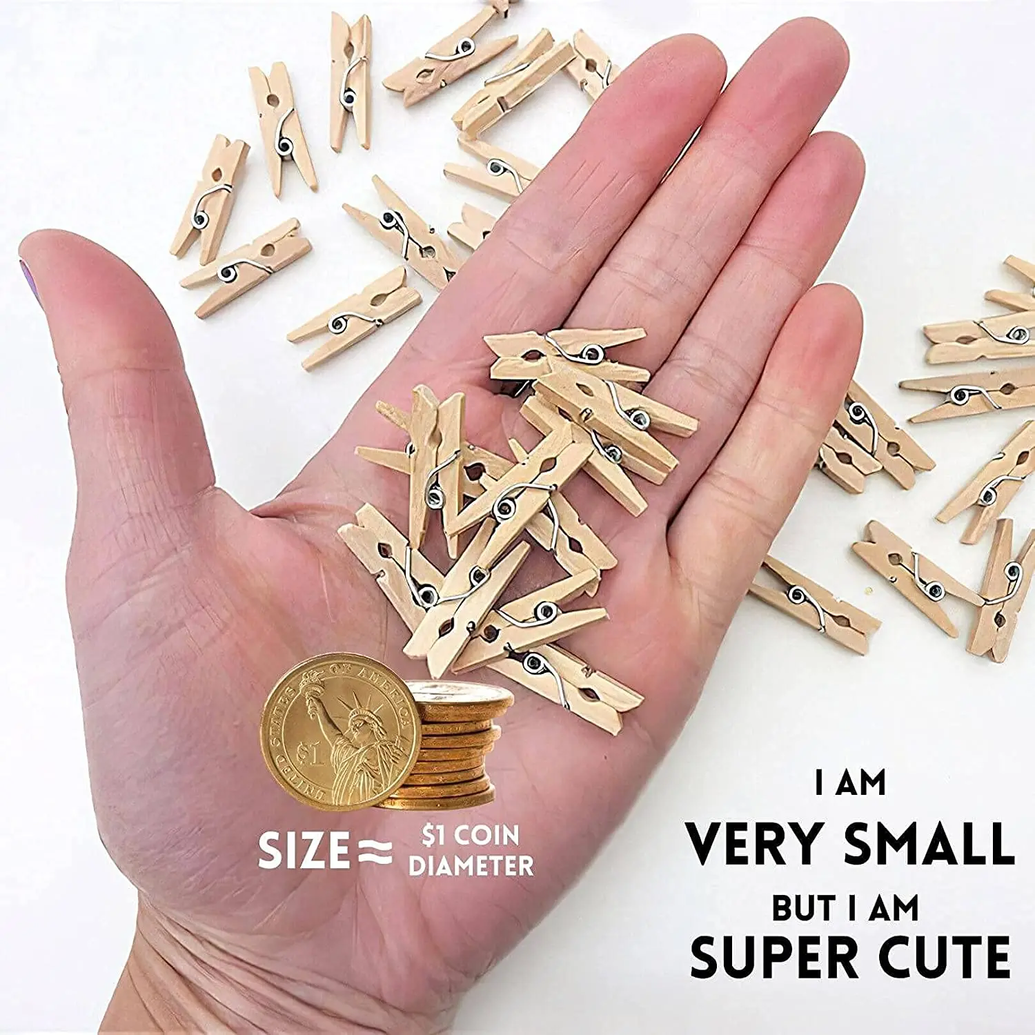 25/35/45 MM Small Size Natural Wooden Clips Clothes Photo Clips Paper Clothespin Craft Decor Clip Photo Pegs clothes clips