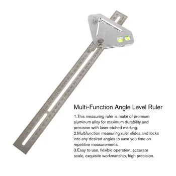 

Woodworking Triangle Ruler Angle Multifunctional Ruler Carpentry Tool Measuring Tools Level Instrument Protractor