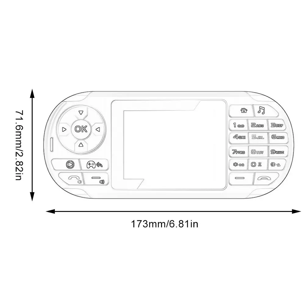 2,8 дюймов ручной геймпад прямая Кнопка игровая консоль для psp 4 частоты 2G