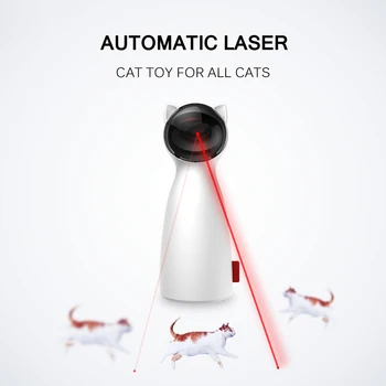 

Cat Pet LED Laser Fun Toy Intelligent Auto Cat Exercise Training Entertainment Toy Multi-angle Adjustable USB Power Supply