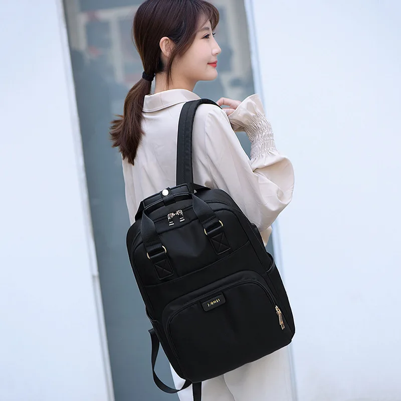 

Hifuar Waterproof Laptop Backpack Female Fashion Girl Backpack 13-15.6 Inch Backpack Women Men Oxford Cloth Black Pink