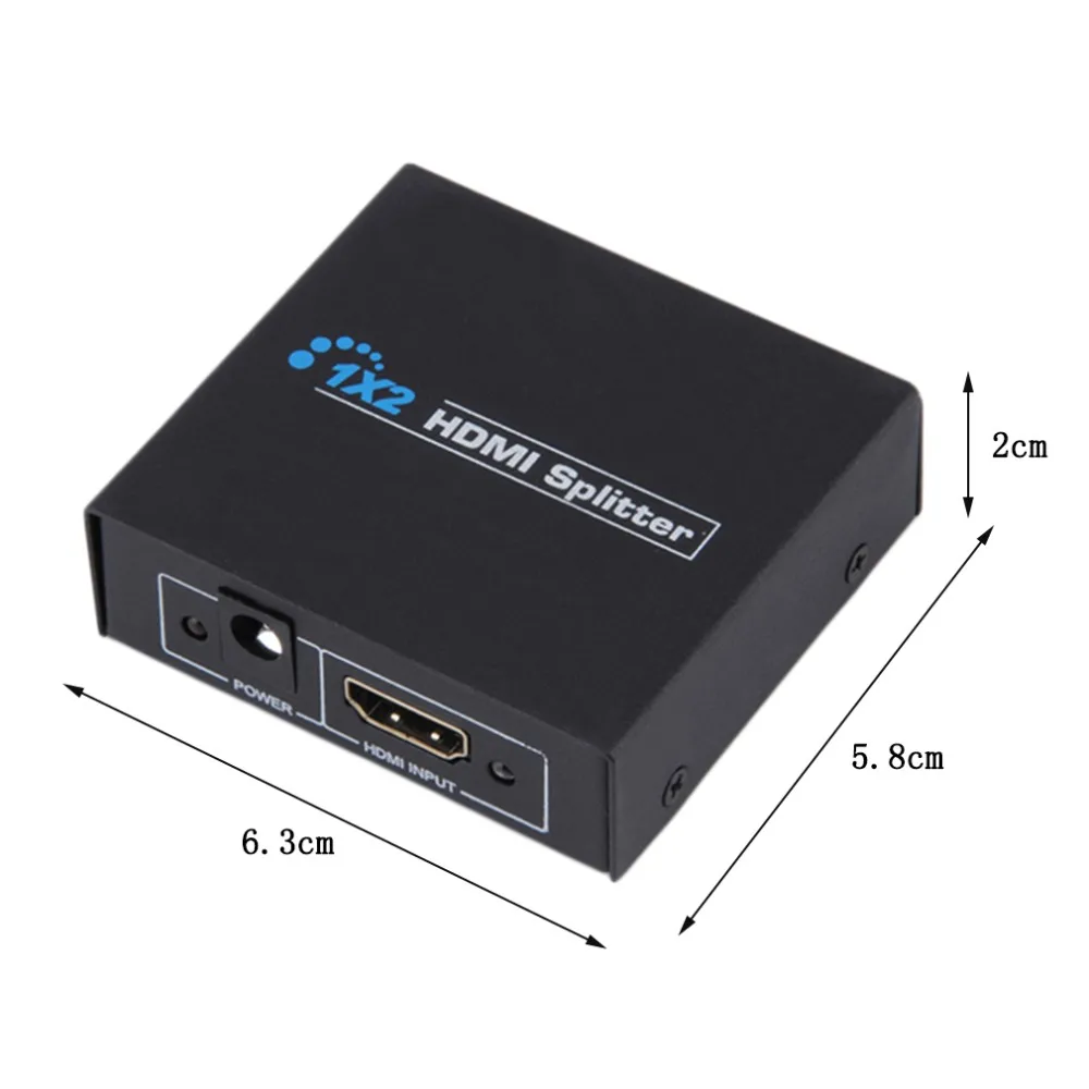 HDCP HDMI split ter Full HD 1080p видео HDMI коммутатор 1X2 split 1 in 2 Out усилитель двойной дисплей для HDTV DVD PS3 Xbox