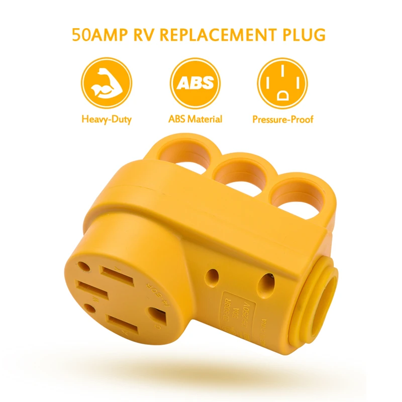 MicTuning RV сменная штепсельная вилка 125/250V 50Amp сверхмощная штепсельная вилка RV Female с эргономичной рукояткой