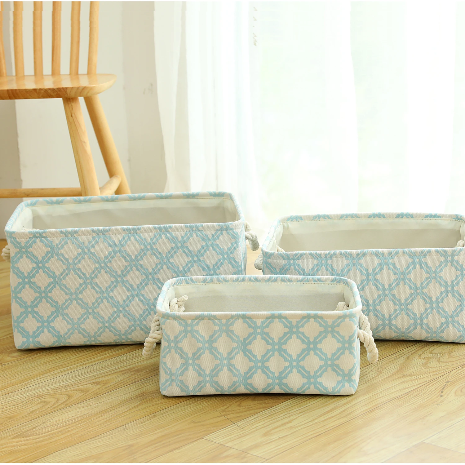Folding Canvas Fabric Storage Box For Kids Toys Organizer Nursery Laundry Basket Home Closet Sundries Bag With Handles storage box,laundry basket,storage basket,toy storage bag